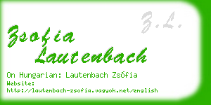 zsofia lautenbach business card