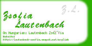 zsofia lautenbach business card